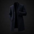 Velmont Classic Overcoat Jackets Solid Slim Fit Outwear Hombre Men Clothes Khaki Black