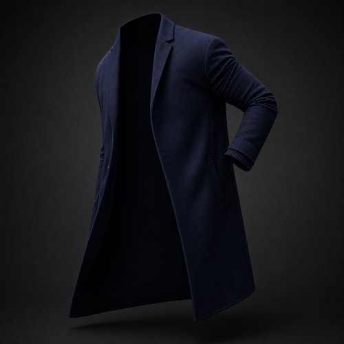 Velmont Classic Overcoat Jackets Solid Slim Fit Outwear Hombre Men Clothes Khaki Black