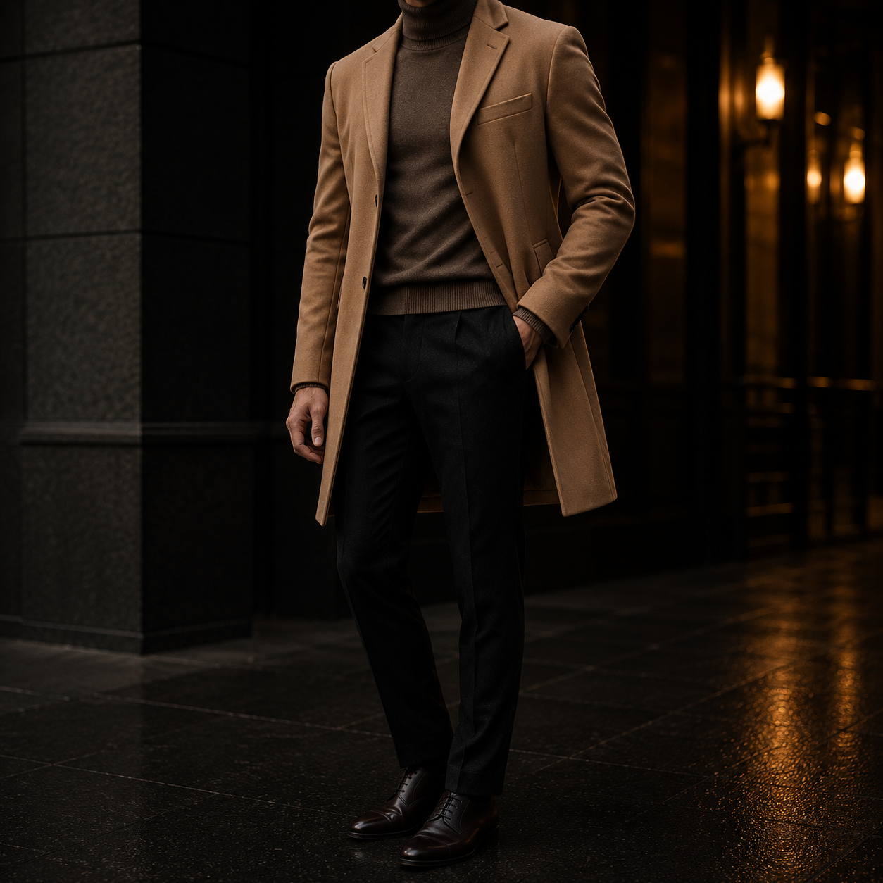 Velmont Classic Overcoat Jackets Solid Slim Fit Outwear Hombre Men Clothes Khaki Black