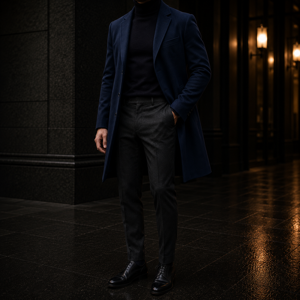 Velmont Classic Overcoat Jackets Solid Slim Fit Outwear Hombre Men Clothes Khaki Black