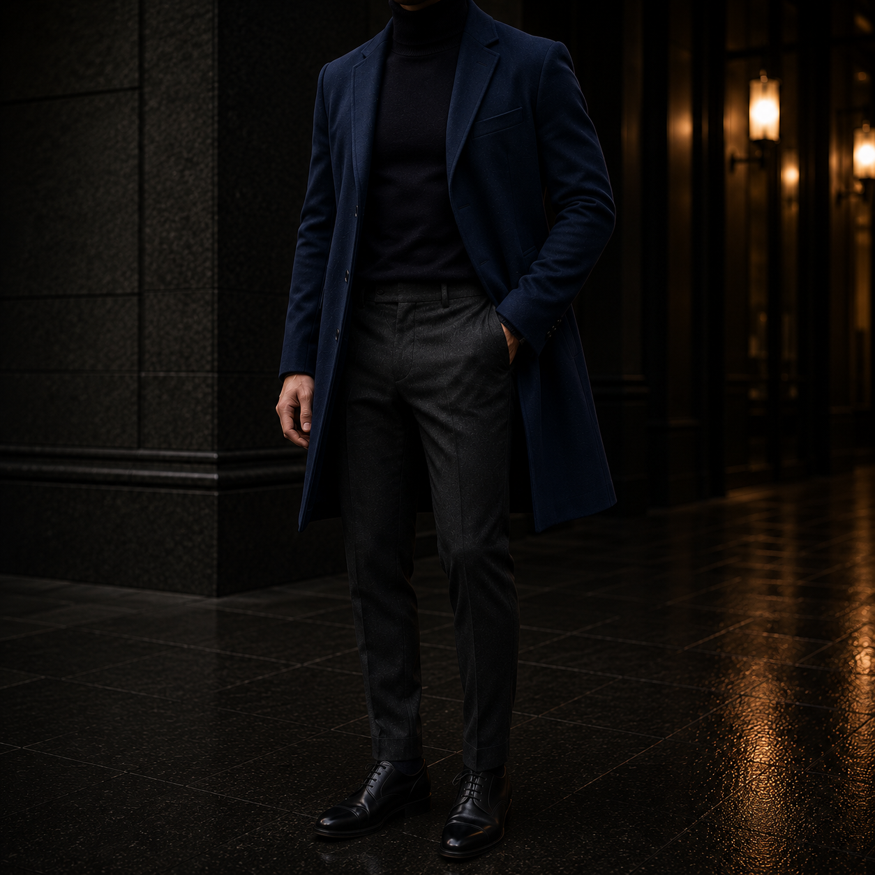 Velmont Classic Overcoat Jackets Solid Slim Fit Outwear Hombre Men Clothes Khaki Black